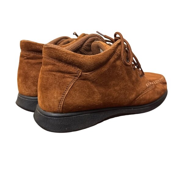 Faded Glory Cheyenne Brown Suede Leather Women’s Moc Toe Ankle Boots 8.5 - Picture 9 of 14